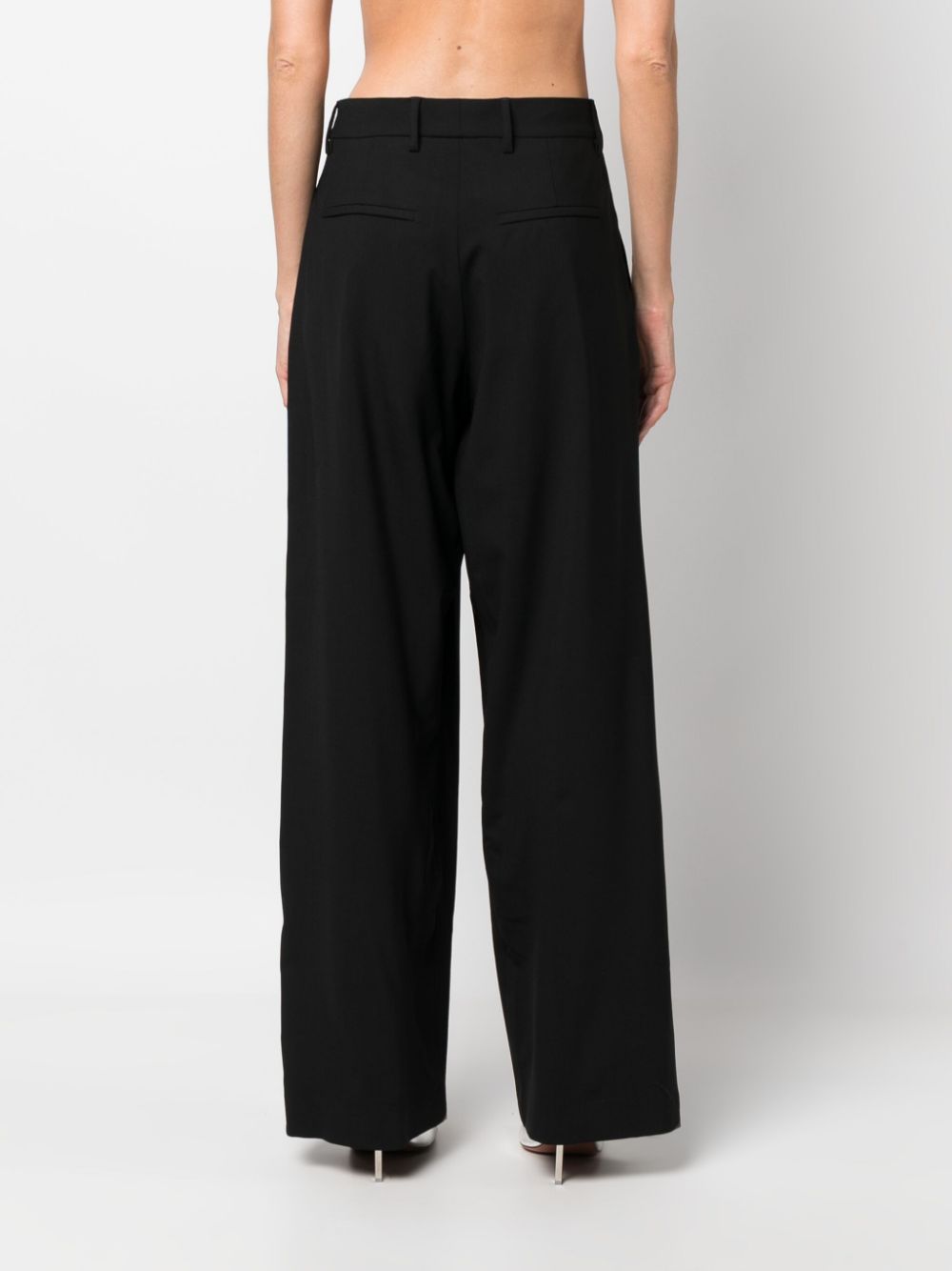 Black pleated trousers - women - GIUSEPPE DI MORABITO ...