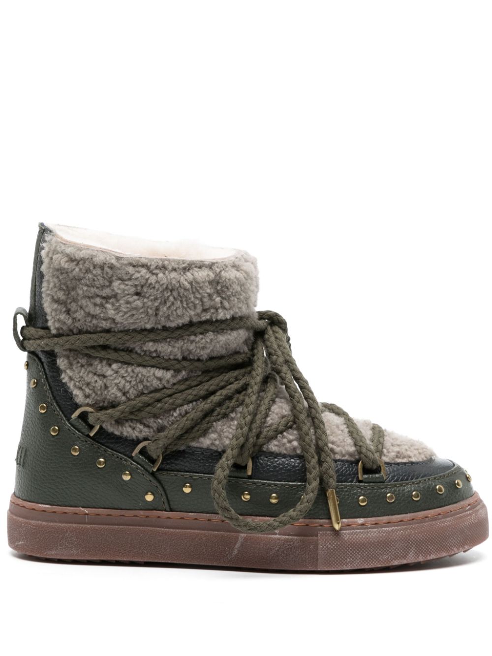 Inuikii leather lace-up boots - Green
