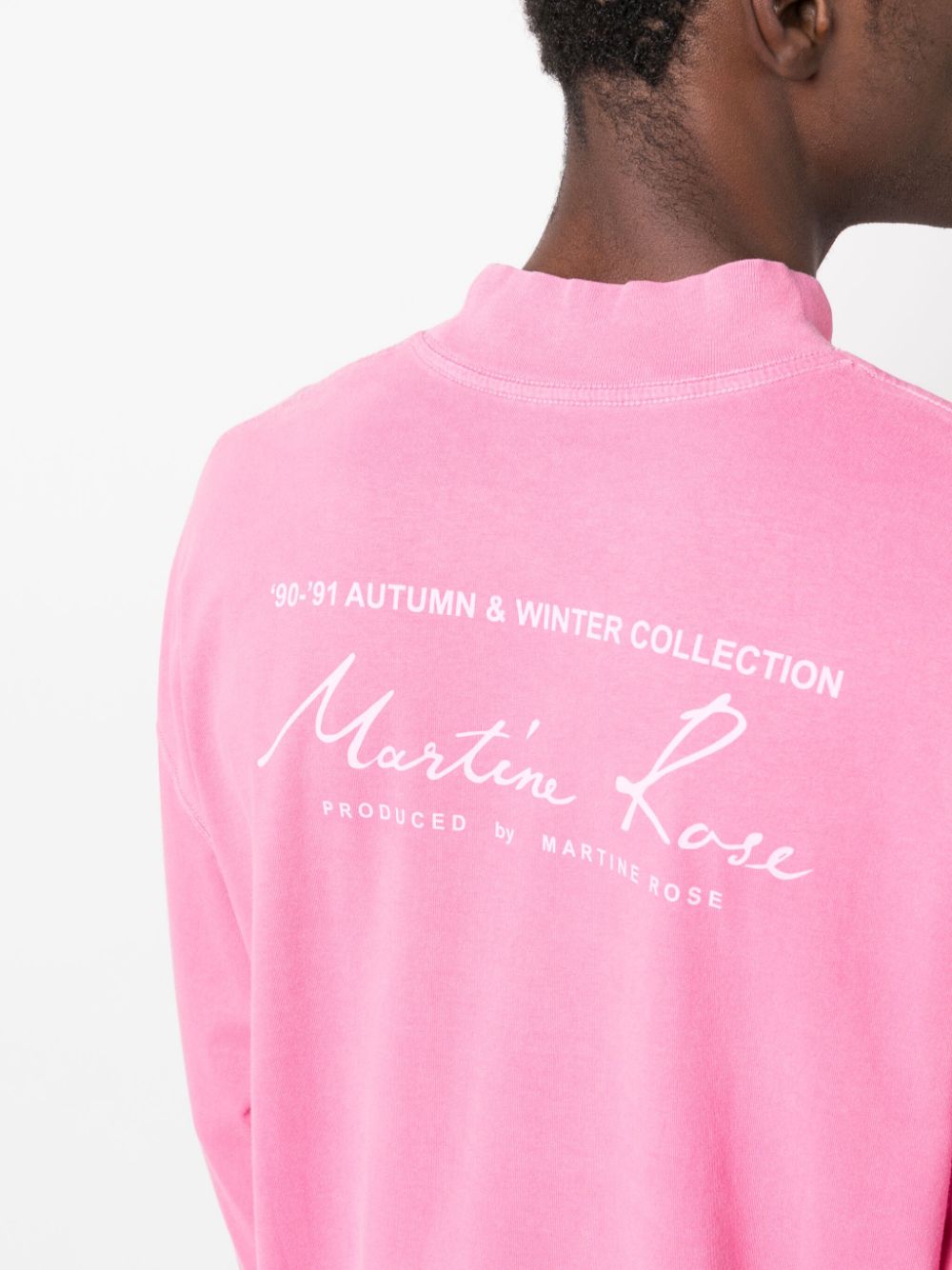 MARTINE ROSE: cotton t-shirt with logo - White  Martine Rose t-shirt  CMR605JC online at