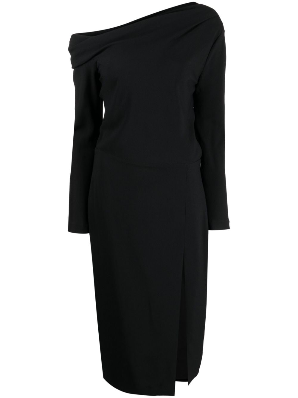 Black off-shoulder midi dress - women - THEORY - divincenzoboutique.com