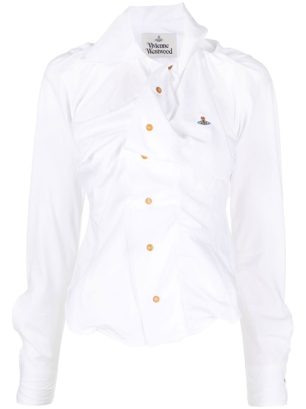 White Orb-logo long-sleeve shirt Vivienne Westwood - women - VIVIENNE ...