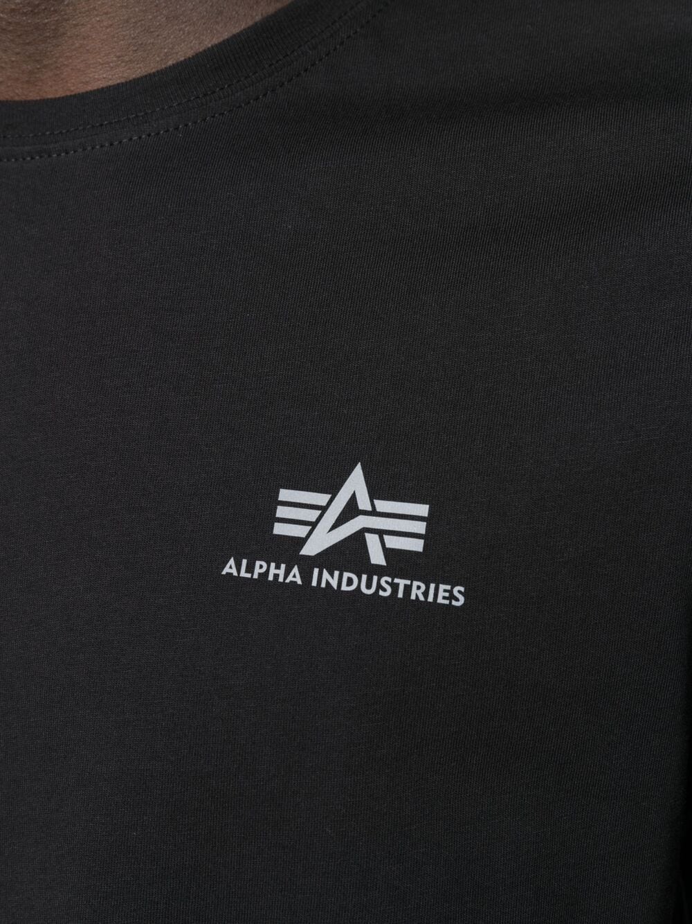 Black logo print T-shirt - men - ALPHA INDUSTRIES - divincenzoboutique.com