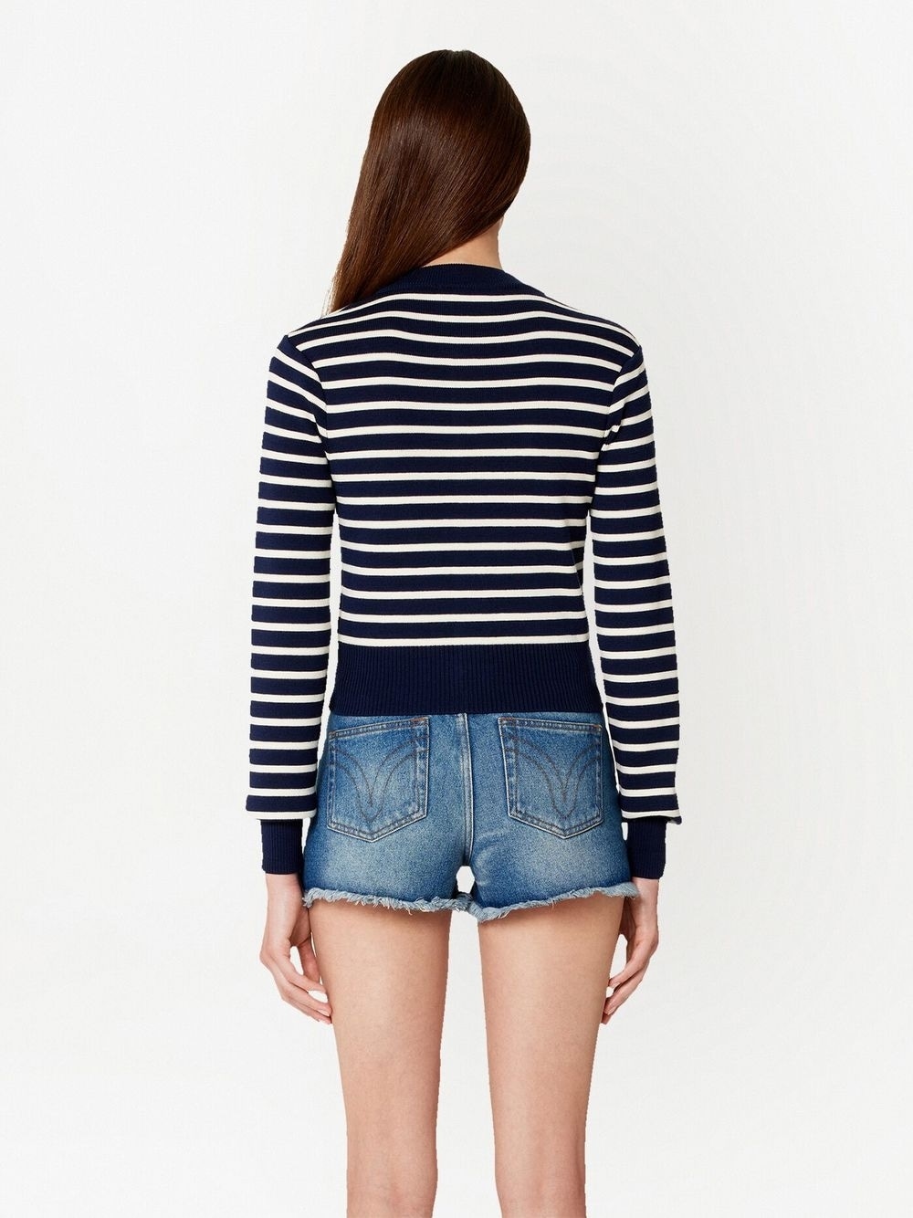Ami paris sailor stripes cropped sweater アウトレットと限定 トップス