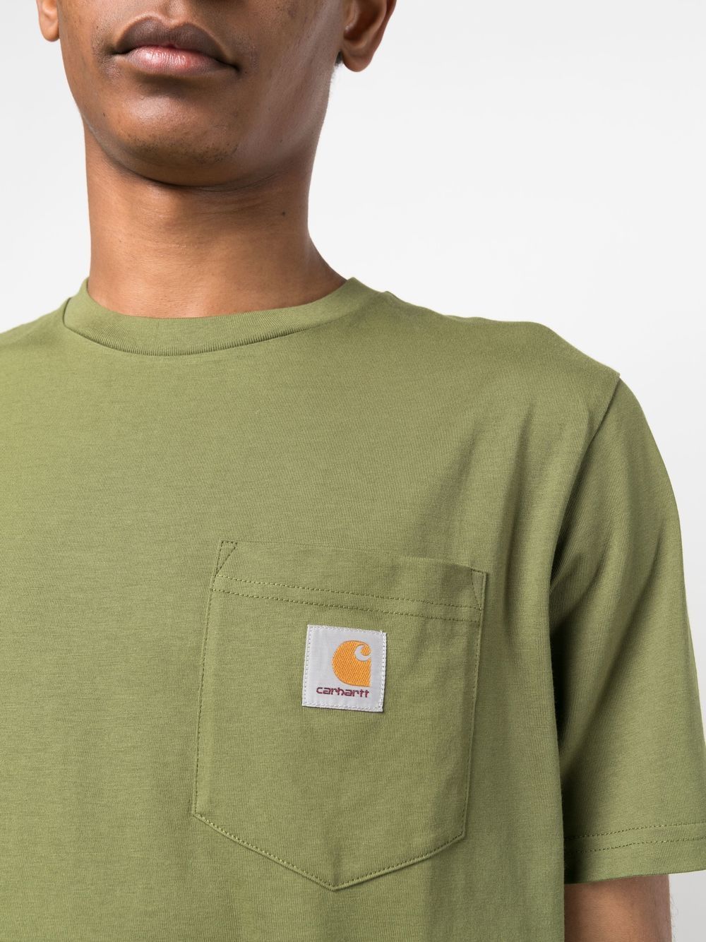 Kakhi green logo-patch T-shirt - men - CARHARTT WIP ...