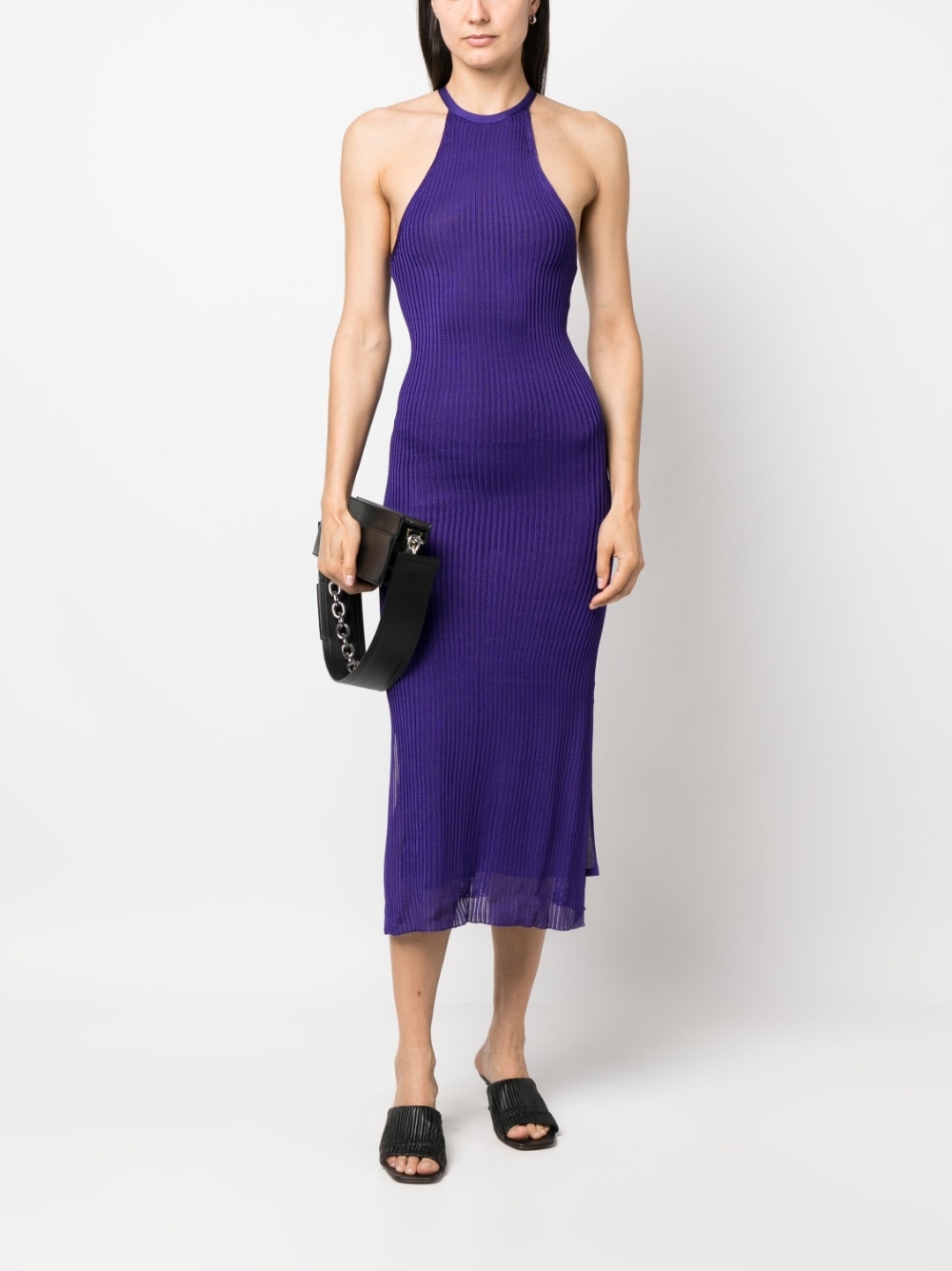 Dark purple halterneck midi dress - women - IRO - divincenzoboutique.com