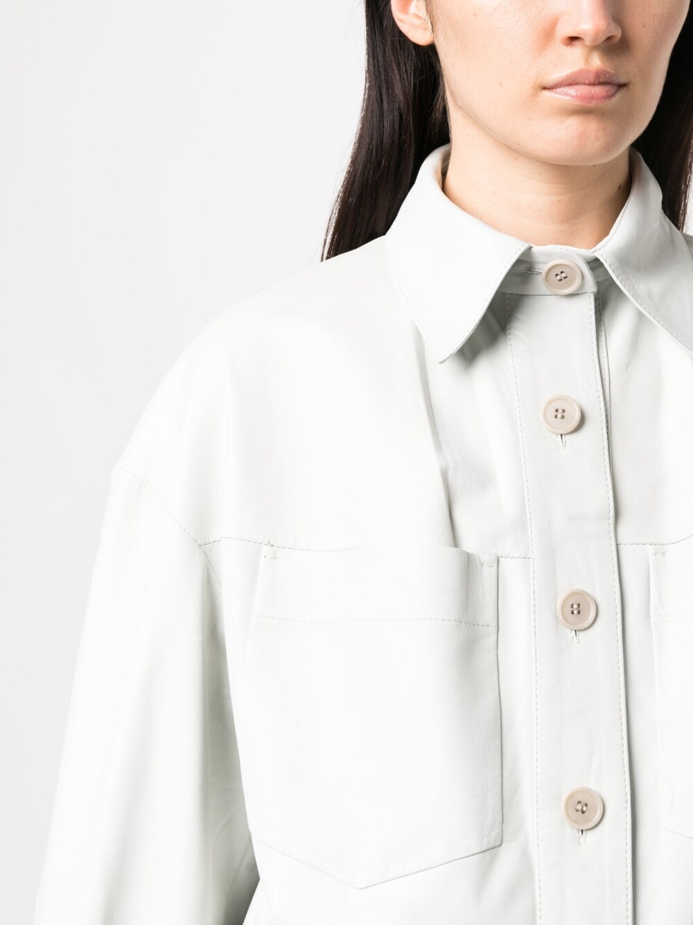 Giacca-camicia oversize in bianco - donna - SALVATORE SANTORO 