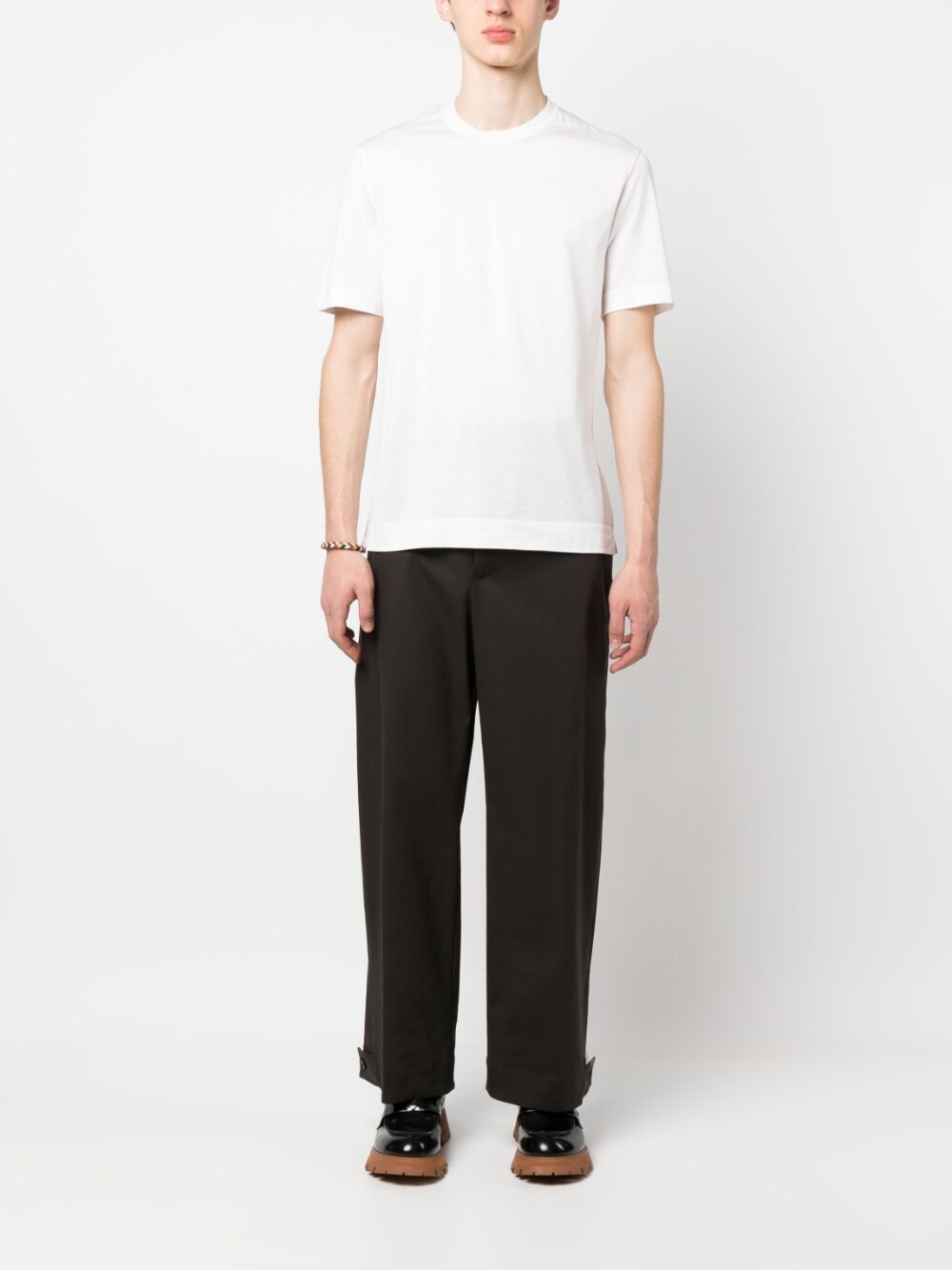 White crew-neck T-shirt - men - ZEGNA - divincenzoboutique.com