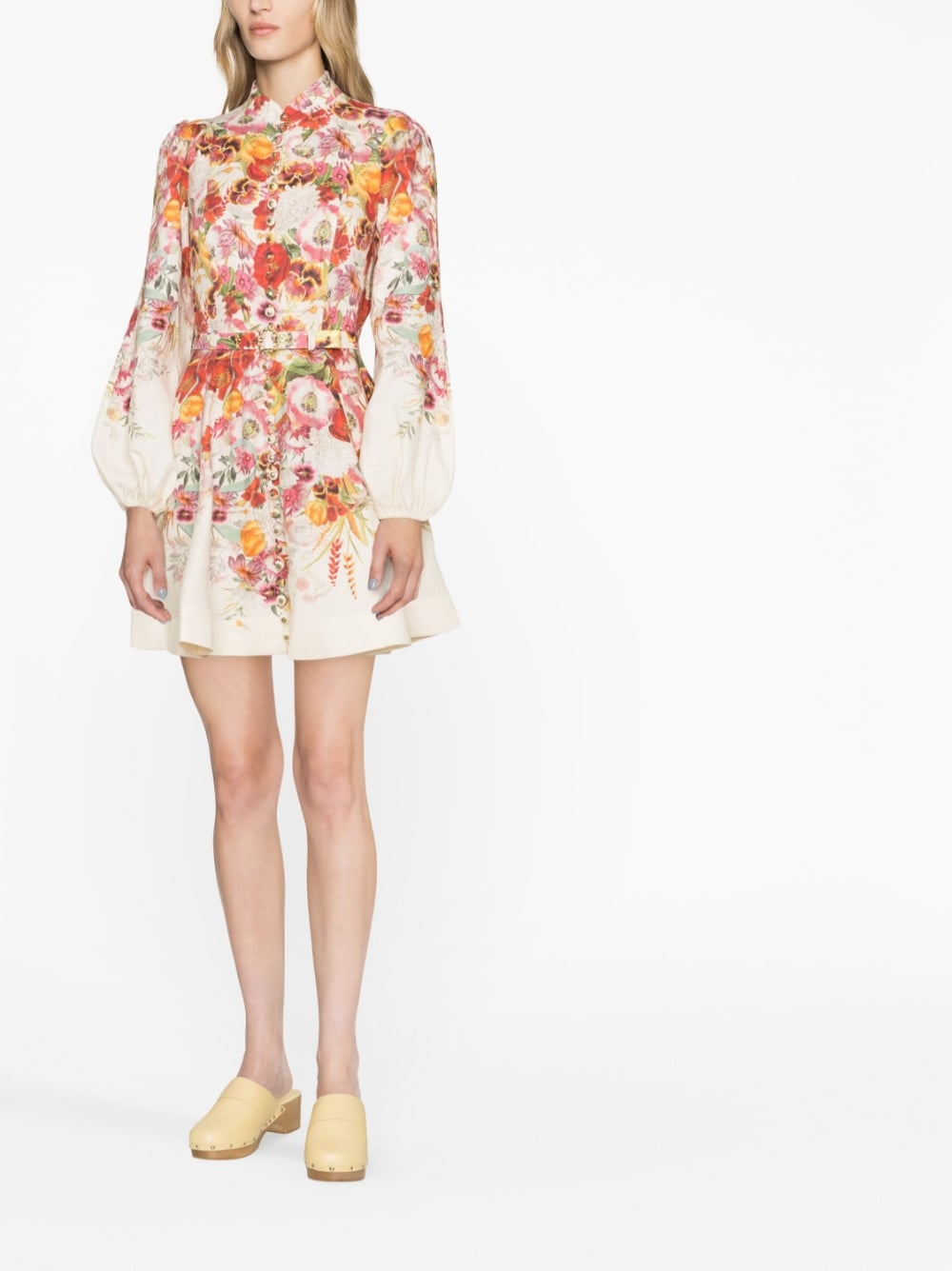 Multicolored floral-design mini dress - women - ZIMMERMANN ...