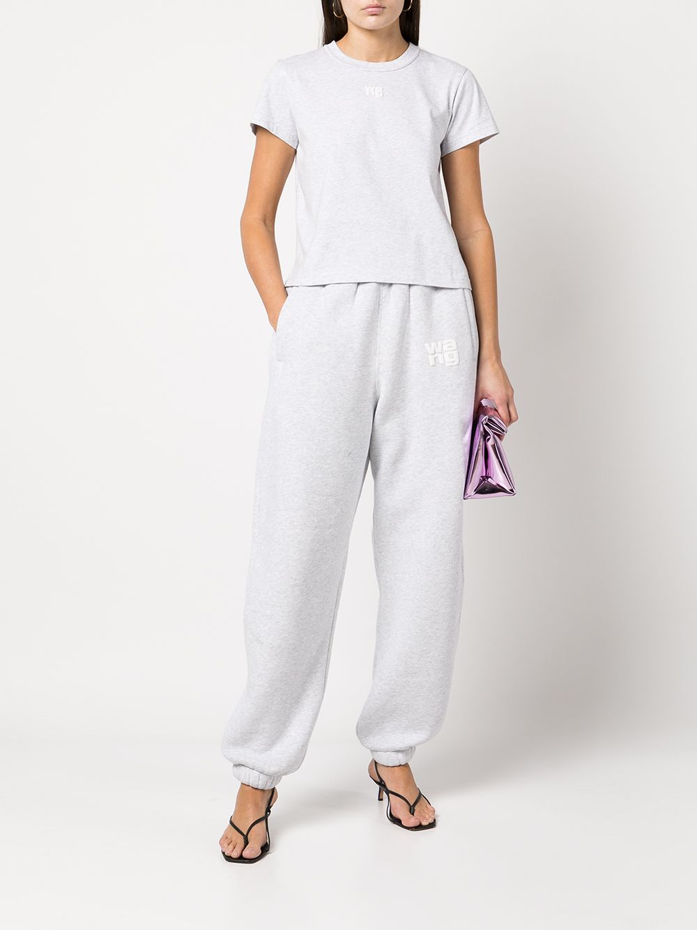 Alexander Wang Logo Track Pants in Grey