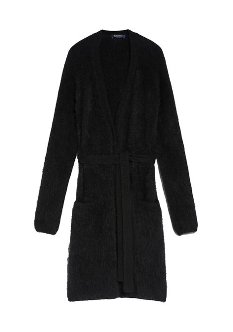 Cardigan con cintura lappole in nero - donna