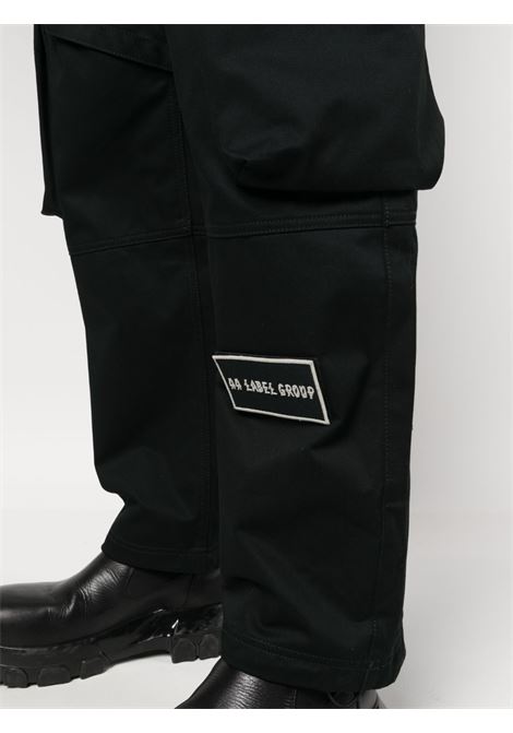 Black logo-patch cargo trousers - men 44 LABEL GROUP | B0030360FA25499