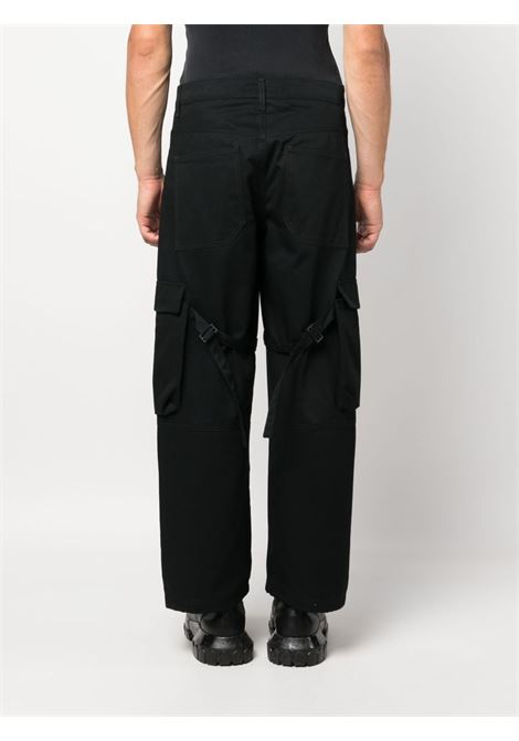 Black logo-patch cargo trousers - men 44 LABEL GROUP | B0030360FA25499