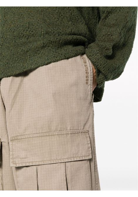 Pantaloni con logo ricamato in beige - uomo ACNE STUDIOS | BK0560AE5