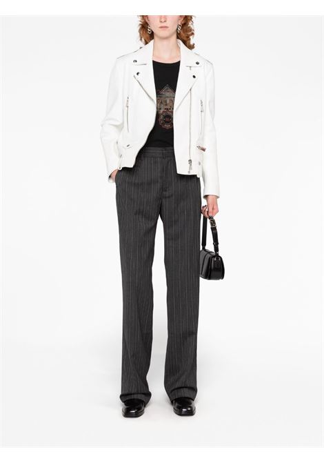 Grey pinstriped tailored trousers - women ALESSANDRA RICH | FAB3300F40731665