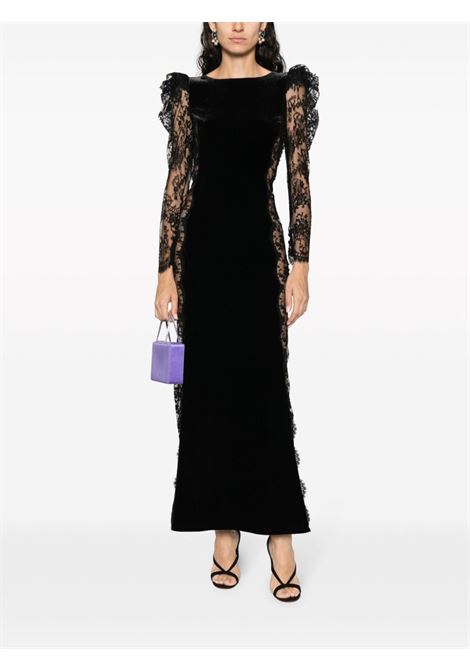 Black open-back panelled maxi dress - women  ALESSANDRA RICH | FABX3502F26030900