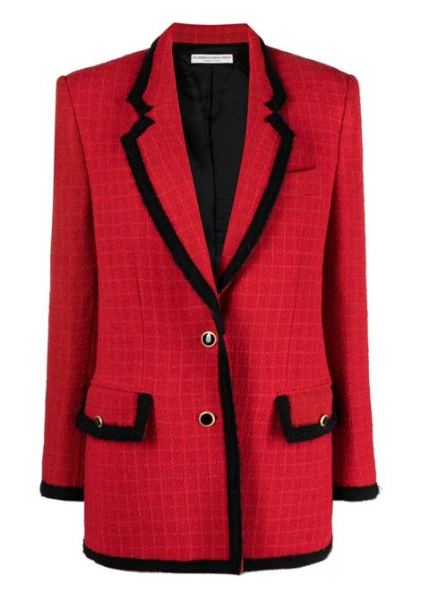 Blazer monopetto a quadri in rosso- donna ALESSANDRA RICH | FABX3544F41461993