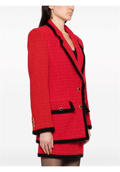 Blazer monopetto a quadri in rosso- donna ALESSANDRA RICH | FABX3544F41461993