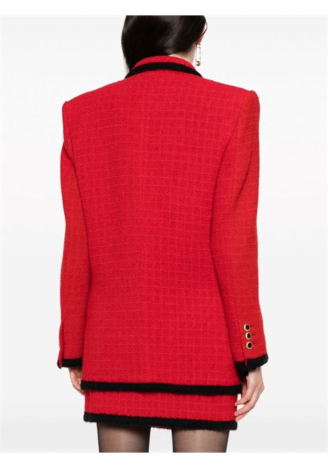 Blazer monopetto a quadri in rosso- donna ALESSANDRA RICH | FABX3544F41461993