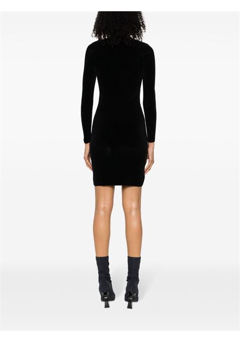 Black logo-embroidered scoop-neck minidress - women  ALEXANDER WANG | 4KC4236001001