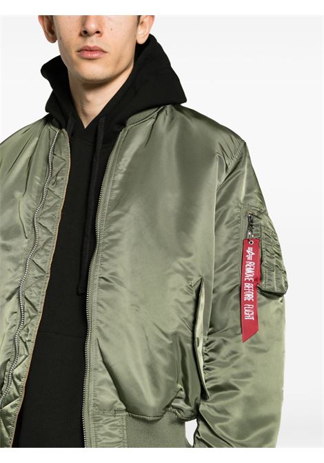 Sage green MA-1 reversible bomber jacket - men  ALPHA INDUSTRIES | 10010101