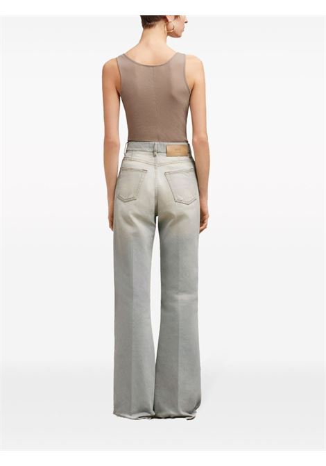 Light grey wide-leg jeans - women AMI PARIS | FTR420DE00190554