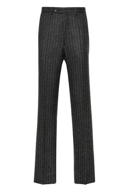 Pantaloni slim gessati in girigio - uomo BALLY | MTR01TWO169U761