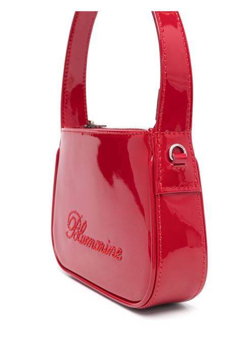 Red rhinestone-logo patent-finish tote bag - women BLUMARINE | A3HHW170AN0314