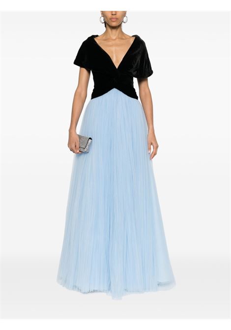 Black and light blue elestia tulle skirt dress - women COSTARELLOS | FW2365CLBLK