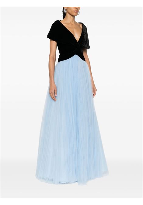 Black and light blue elestia tulle skirt dress - women COSTARELLOS | FW2365CLBLK