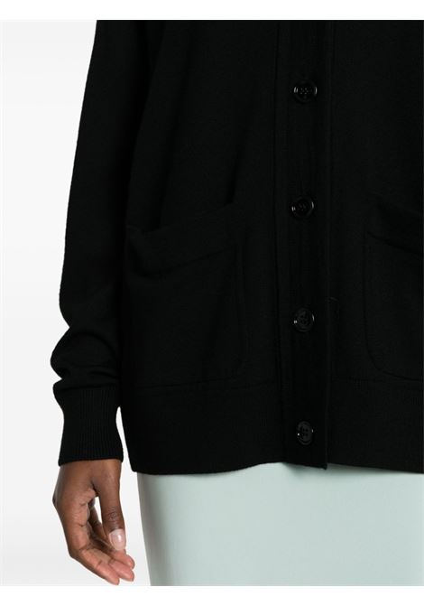 Black tuur fine-knit cardigan - men  DRIES VAN NOTEN | 2320112377700900