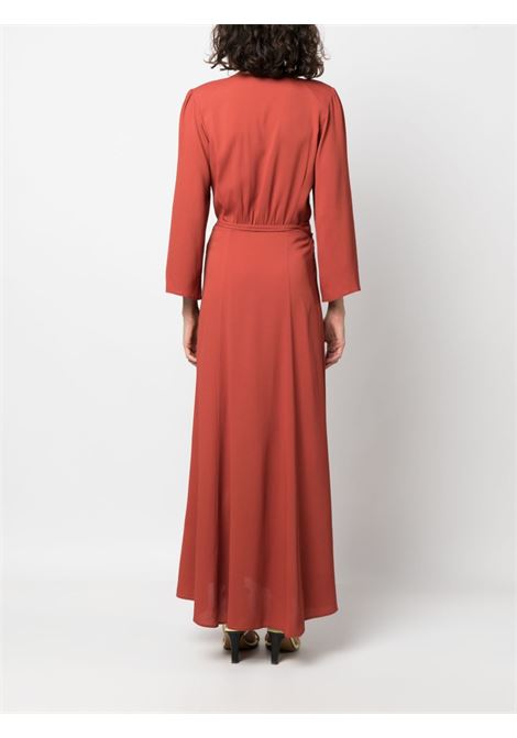 Rust tie-fastening waist maxi dress - women FORTE FORTE | 106700108