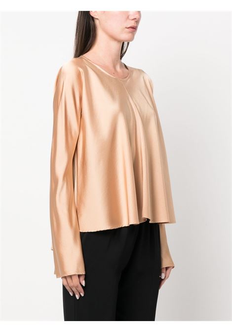 Beige round-neck blouse -women FORTE FORTE | 106892058