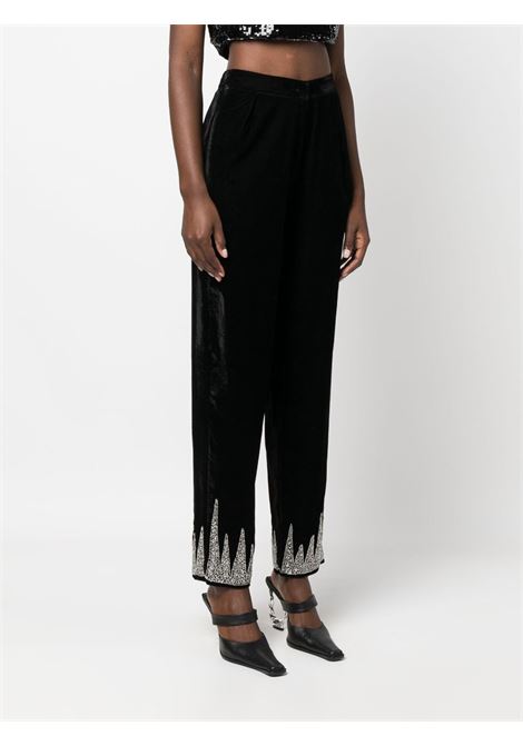 Black bead-embellished trousers ? women  FORTE FORTE | 110658014