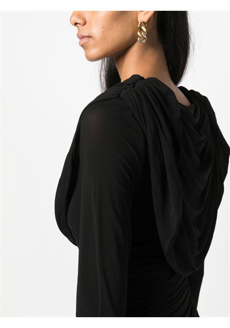 Black cowl-neck draped maxi dress - women GIUSEPPE DI MORABITO | PF23090LD24310
