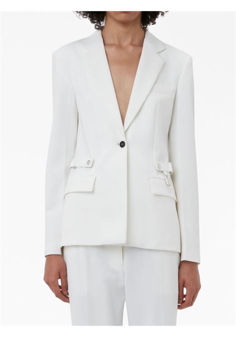 White notched-lapels button-fastening blazer - women  JW ANDERSON | JK0255PG0865001