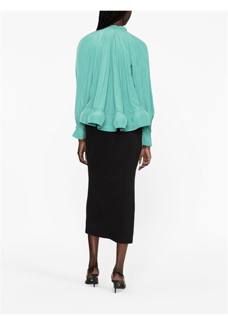 Blusa con ruches in verde smeraldo - donna LANVIN | RWTO00154778461