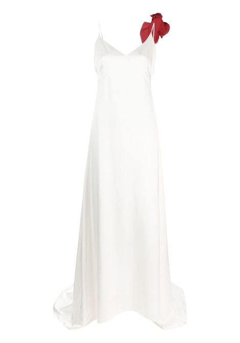 White rose-appliqu? slip gown - women MAGDA BUTRYM | Dresses | 207923CRM