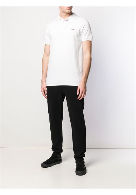 White Fox logo short-sleeve polo shirt - men - MAISON KITSUNÉ ...