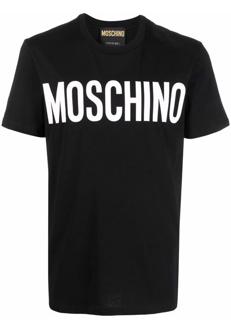 Black logo-print T-shirt - men - MOSCHINO - divincenzoboutique.com