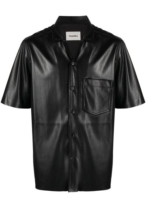 Black chest-pocket shirt - men  NANUSHKA | NM22CRSH00199BLK