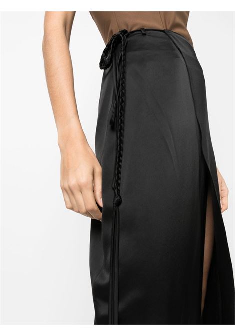 Black Racha wrap skirt - women  NANUSHKA | NW23PFSK00999BLK