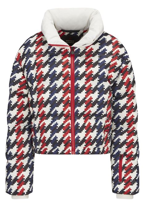 Perfect Moment Women's Houndstooth Moment Puffer - Camel, Black & Whit