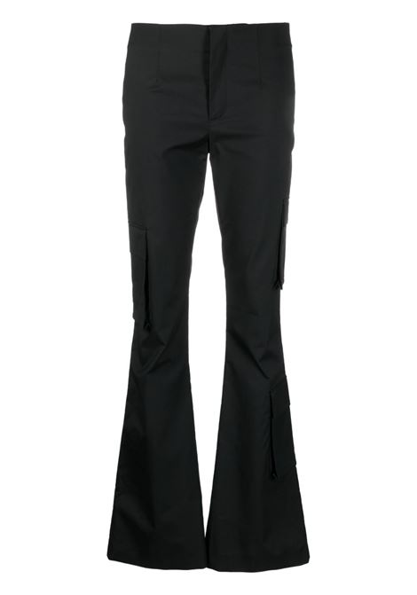 low-rise flared cargo trousers, Blumarine