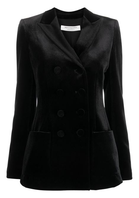 Blazer doppiopetto in nero - donna