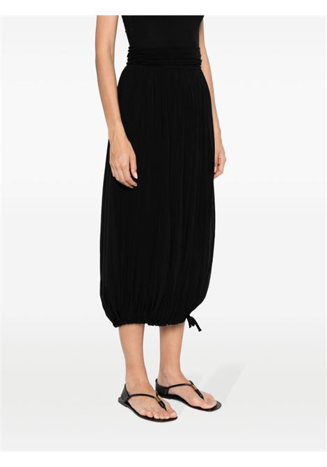 Black pleated puffball midi skirt  - women PHILOSOPHY DI LORENZO SERAFINI | V011371180555