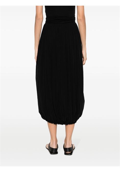 Black pleated puffball midi skirt  - women PHILOSOPHY DI LORENZO SERAFINI | V011371180555