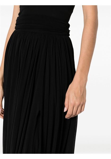 Black pleated puffball midi skirt  - women PHILOSOPHY DI LORENZO SERAFINI | V011371180555