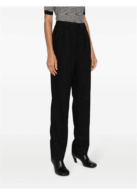 Black pleat-detail tailored trousers - women PROENZA SCHOULER WHITE LABEL | WL2336167001