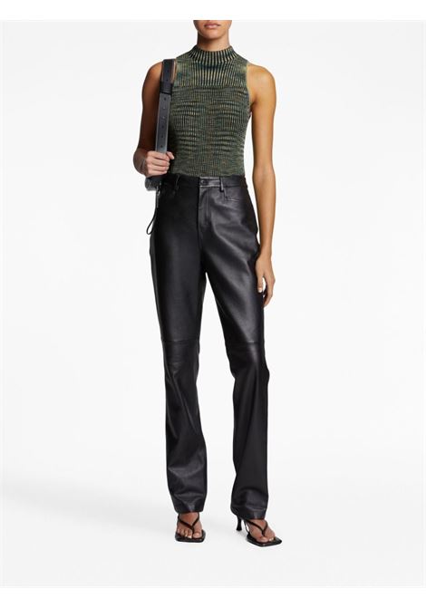  Blue, lime and black Space Dye ribbed-knit top - women PROENZA SCHOULER WHITE LABEL | WL2337924984