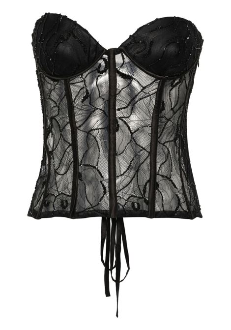 Top a corsetto hailey in nero - donna RETROFETE | FW237699BLK